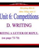 Bài giảng Tiếng Anh 11- Bài 6: Competitions