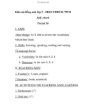 Giáo án tiếng anh lớp 5 - SELF-CHECK TWO Self- check Period 30