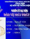 Bài thuyết trình: Nghiên cứu đặc điểm bảo vệ máy phát điện