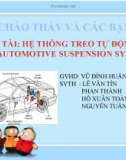 Bài thuyết trình: Hệ thống treo tự động (Automotive suspension system)