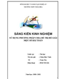 Sáng kiến kinh nghiệm THPT: Sử dụng phương pháp chia để trị để giải một số bài toán