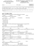 Đề thi giữa học kì 1 môn Hóa học lớp 10 năm 2021-2022 có đáp án - Trường THPT Đoàn Thượng