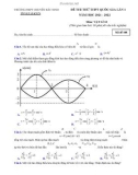 Đề thi thử THPT QG môn Vật lí năm 2021-2022 có đáp án (Lần 1) - Trường THPT chuyên Bắc Ninh (Mã đề 108)