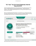 Vài mẹo hay khi dùng Kaspersky Internet Security 2012