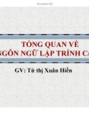 TỔNG QUAN VỀ NGÔN NGỮ LẬP TRÍNH C/C++