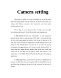 Camera setting