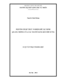 Luận văn Thạc sĩ Khoa học: Phương pháp thực nghiệm để xác định quang thông của các nguồn sáng bất đối xứng