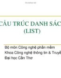 Bài giảng Cấu trúc danh sách (List)