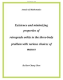 Đề tài  Existence and minimizing properties of retrograde orbits to the three-body problem with various choices of masses 