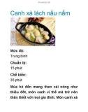 Canh xà lách nấu nấm