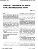 The approach to environmental accounting of small and micro enterprises in Hanoi