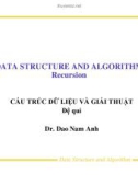 Bài giảng Cấu trúc dữ liệu và giải thuật:  Đệ qui - TS. Đào Nam Anh