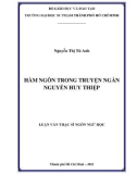 Luận văn Thạc sĩ Ngôn ngữ học: Hàm ngôn trong truyện ngắn Nguyễn Huy Thiệp