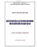 Luận văn Thạc sĩ Kinh tế: Một số giải pháp nâng cao giá trị thương hiệu Mobifone trên thị trường thông tin di động Việt nam