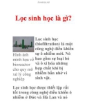 Lọc sinh học là gì?