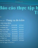 Báo cáo thực tập ban Tiện - Dụng cụ đo kiểm