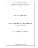 Luận văn Thạc sĩ Toán học: Một số quỹ tích liên quan đến tính Cohen-Macaulay