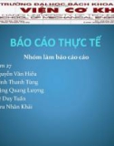 Báo cáo thực tế ngành Cơ khí