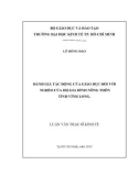 Luận văn Thạc sĩ Kinh tế: Đánh giá tác động của giáo dục đối với nghèo của hộ gia đình nông thôn tỉnh Vĩnh Long