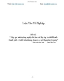 Đề tài: Lập qui trình công nghệ chế tạo và lắp ráp xe ôtô khách thành phố 40 chỗ trên khung chassi cơ sở Hyundai County