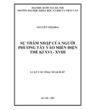 Luận văn Thạc sĩ Lịch sử: Sự thâm nhập của người phương Tây vào Miến Điện thế kỉ XVI-XVIII