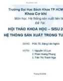 Đề tài Hội thảo khoa học – Sisu 2010 hệ thống sản xuất trong tương lai