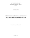 Luận văn thạc sĩ kinh tế: Giải pháp phát triển kinh doanh theo hình thức B2C của các doanh nghiệp Việt Nam