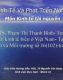 Đề tài: Trao đổi về phát triển kinh tế biển ở Việt Nam