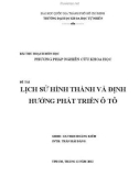 Tiểu luận: Lịch sử hình thành và định hướng phát triển ô tô