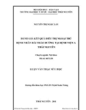 Luận văn Thạc sĩ Y học: Đánh giá kết quả điều trị ngoại trú bệnh nhân đái tháo đường tại Bệnh viện A Thái Nguyên