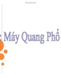 Bài giảng Các máy quang phổ kế