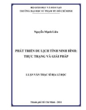 Luận văn Thạc sĩ Địa lí học: Phát triển du lịch tỉnh Ninh Bình - Thực trạng và giải pháp