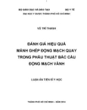 Luận án tiến sĩ Y học: Đánh giá hiệu quả mảnh ghép động mạch quay trong phẫu thuật bắc cầu động mạch vành