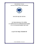 Luận văn Thạc sĩ Kinh tế: Giá trị linh hoạt tài chính và chính sách tài chính doanh nghiệp của các doanh nghiệp Việt Nam