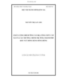 Luận án Tiến sĩ Quản lý công: Chất lượng bồi dưỡng cán bộ, công chức cấp xã của các Trường Chính trị tỉnh, thành phố khu vực đồng bằng Sông Hồng