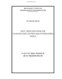 Luận văn Thạc sĩ Kinh tế: Phát triển sản phẩm thẻ tại Ngân hàng Thương mại cổ phần Đông Nam Á