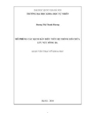 Luận văn thạc sĩ  MÔ PHỎNG CÁC KỊCH BẢN ĐIỀU TIẾT HỆ THỐNG HỒ CHỨA LƯU VỰC SÔNG BA 