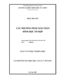 Tóm tắt luận văn Thạc sĩ Khoa học: Các phương pháp giải toán hình học tổ hợp