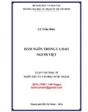 Luận văn Thạc sĩ Ngôn ngữ và văn hóa nước ngoài: Hàm ngôn trong ca dao người Việt