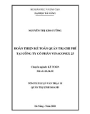 Tóm tắt luận văn thạc sĩ: Hoàn thiện kế toán quản trị chi phí tại công ty cổ phần Vinaconex 25