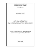 Luận văn Thạc sĩ Quản trị kinh doanh: Quản trị chất lượng tại Công ty Nhựa đường Petrolimex