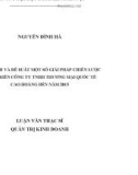 Luận văn Thạc sĩ Quản trị kinh doanh: Phân tích và đề xuất một số giải pháp chiến lược phát triển công ty TNHH Thương mại Quốc tế Cao Hoàng đến năm 2015