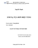 Luận văn Thạc sĩ Toán học: Ánh xạ tựa đơn điệu tăng