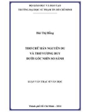 Luận văn Thạc sĩ Văn học: Thơ chữ Hán Nguyễn Du và thơ Vương Duy dưới góc nhìn so sánh