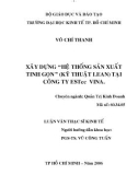 Luận văn: Xây dựng hệ thống sản xuất tinh gọn tại Công ty ESTEC VINA