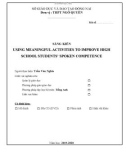 Sáng kiến kinh nghiệm THPT: Using meaningful activities to improve high school students’ spoken competence