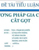 Tiểu luận: 'Phương pháp gia công cắt gọt'