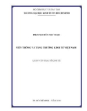 Luận văn Thạc sĩ Kinh tế: Viễn thông và tăng trưởng kinh tế Việt Nam