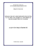 Luận văn Thạc sĩ Kinh tế: Định thời điểm thị trường và cấu trúc vốn - Nghiên cứu điển hình các doanh nghiệp niêm yết tại HOSE