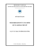 Luận văn Thạc sĩ Chính sách công: Thẩm định kinh tế và tài chính dự án Amoniac Phú Mỹ